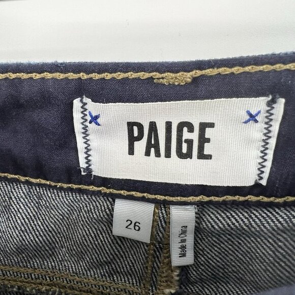 Paige Jimmy Jimmy Distressed Jean Shorts 26 3" Inseam Rolled Hem Summer Denim - Picture 3 of 5